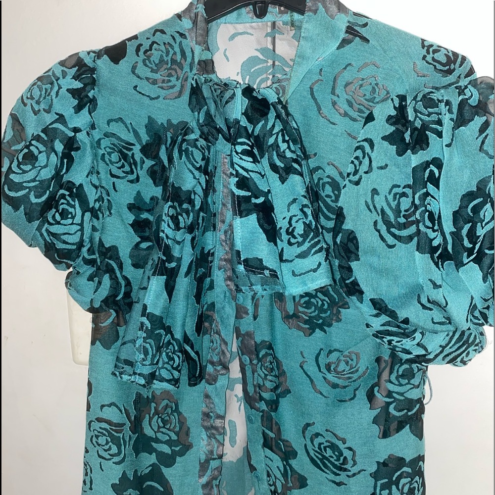 Sheer Floral Blouse